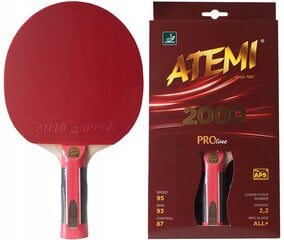 Ракетка для настольного тенниса Atemi 2000 anatomical цена и информация | Atemi Настольный теннис | pigu.lt