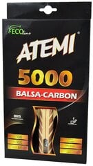 Ракетка для настольного тенниса Atemi 5000 Balsa Carbon цена и информация | Ракетки для настольного тенниса, чехлы и наборы | pigu.lt