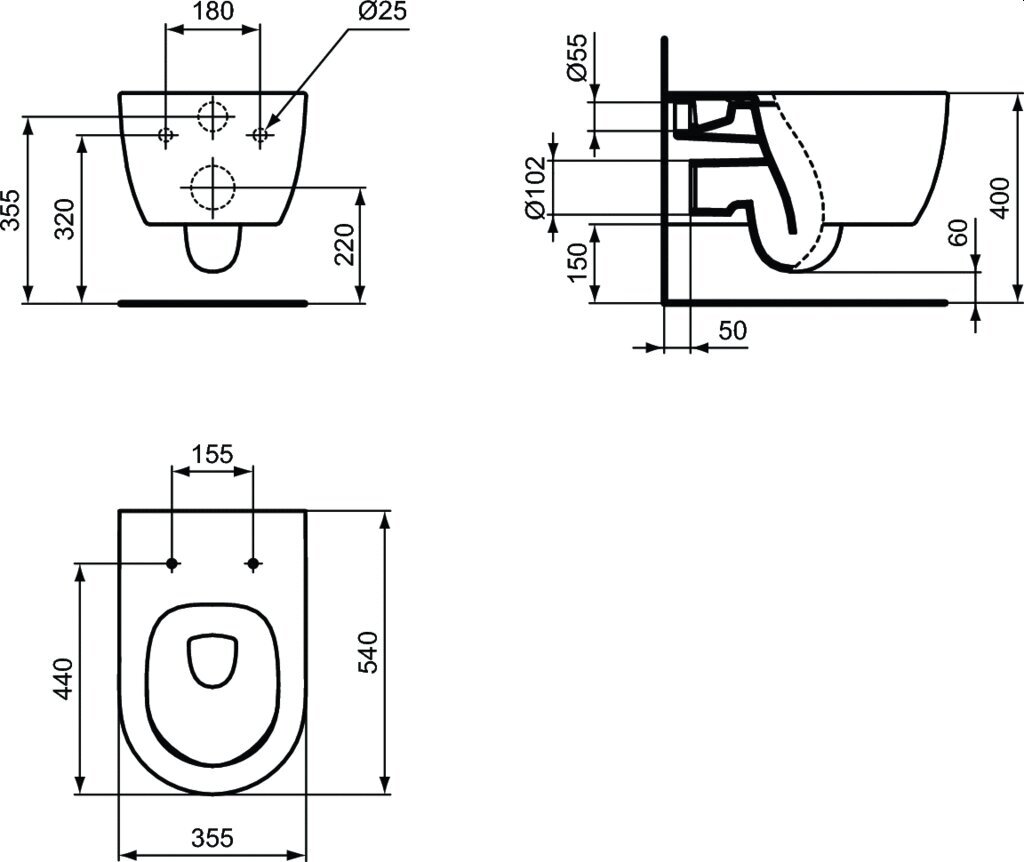 Pakabinamas klozetas Ideal Standard WC Blend Curve Aquablade su lėtai nusileidžiančiu dangčiu T374901 / T376001 цена и информация | Klozetai | pigu.lt