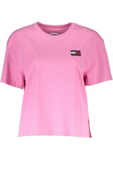 Marškinėliai moterims Tommy Hilfiger, rožiniai kaina ir informacija | Marškinėliai moterims | pigu.lt