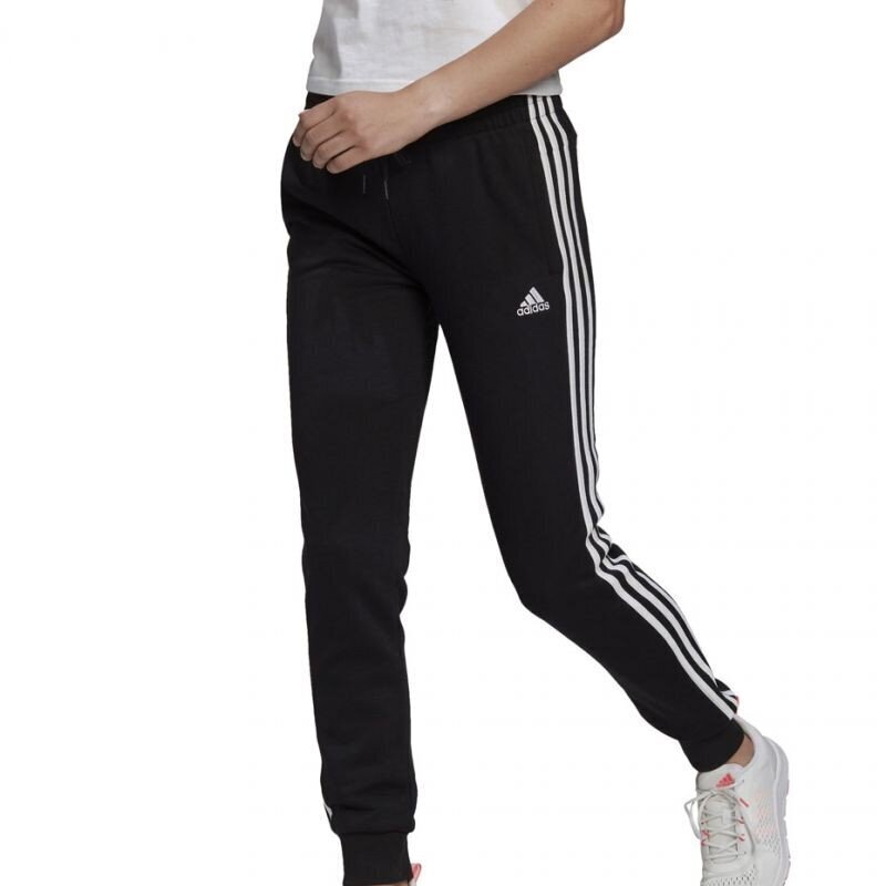 Adidas moteriškos sportinės kelnės Essentials Slim Tapered Cuffed Pant W GM8733, juodos kaina ir informacija | Sportinė apranga moterims | pigu.lt