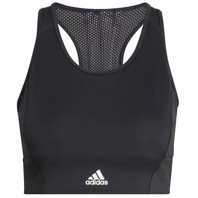 Sportinė liemenėlė moterims Adidas 3-Stripes Sport Bra Top W GL3806, juoda цена и информация | Liemenėlės | pigu.lt