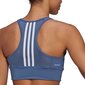 Sportinė liemenėlė moterims Adidas 3-Stripes Sport Bra Top W GL3808, mėlyna kaina ir informacija | Liemenėlės | pigu.lt