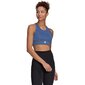 Sportinė liemenėlė moterims Adidas 3-Stripes Sport Bra Top W GL3808, mėlyna kaina ir informacija | Liemenėlės | pigu.lt