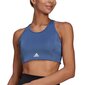 Sportinė liemenėlė moterims Adidas 3-Stripes Sport Bra Top W GL3808, mėlyna kaina ir informacija | Liemenėlės | pigu.lt