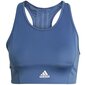 Sportinė liemenėlė moterims Adidas 3-Stripes Sport Bra Top W GL3808, mėlyna kaina ir informacija | Liemenėlės | pigu.lt