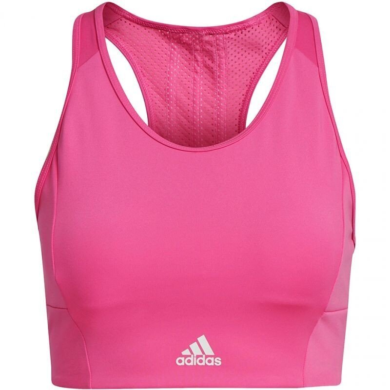 Sportinė liemenėlė moterims Adidas 3-Stripes Sport Bra Top W GU9645, rožinė kaina ir informacija | Liemenėlės | pigu.lt