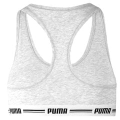 Спортивный бюстгальтер женский Puma Racer Back Top 1P Hang Sports Bra W 907862 03, серый kaina ir informacija | Спортивная одежда для женщин | pigu.lt