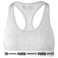 Спортивный бюстгальтер женский Puma Racer Back Top 1P Hang Sports Bra W 907862 03, серый kaina ir informacija | Спортивная одежда для женщин | pigu.lt