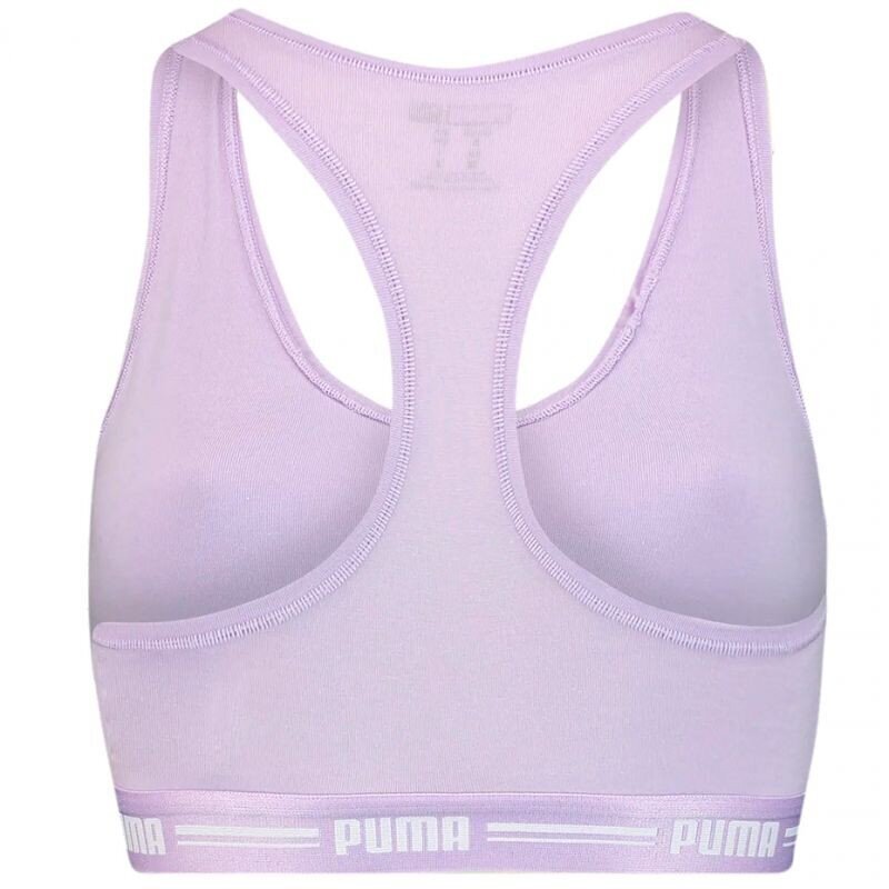 Sportinė liemenėlė moterims Puma Racer Back Top 1P Hang Sports Bra W 907862 07, violetinė цена и информация | Sportinė apranga moterims | pigu.lt