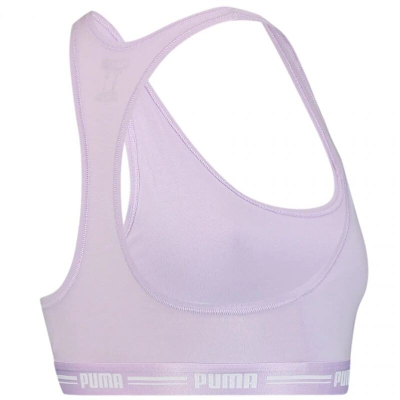 Sportinė liemenėlė moterims Puma Racer Back Top 1P Hang Sports Bra W 907862 07, violetinė цена и информация | Sportinė apranga moterims | pigu.lt