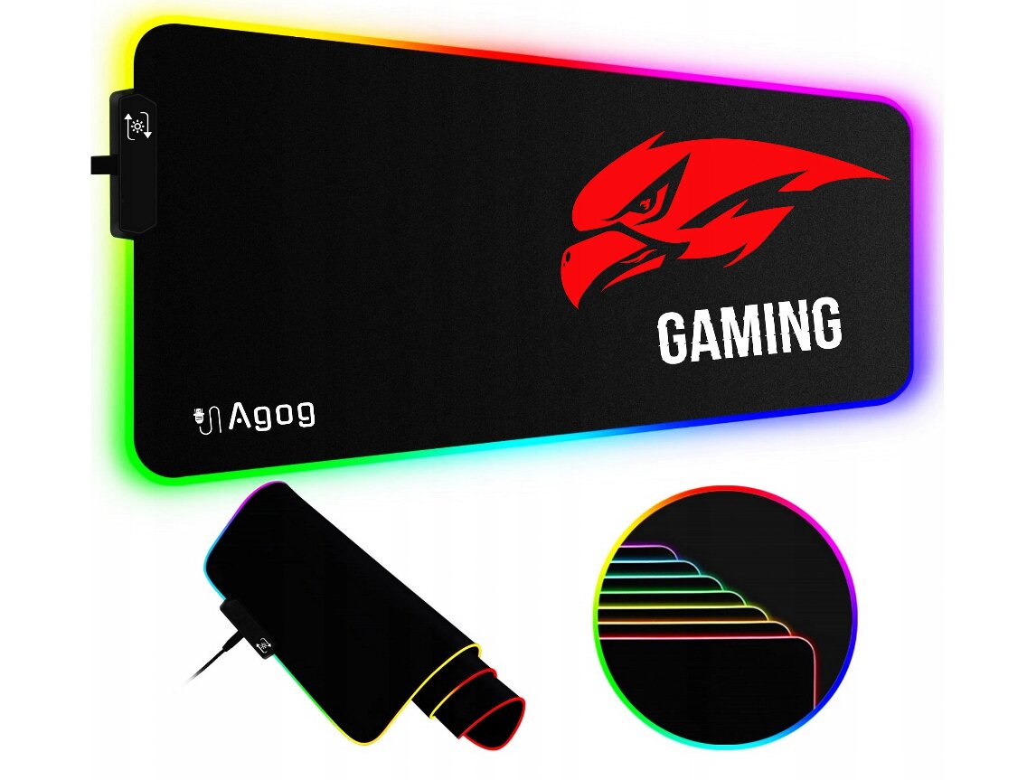 Pelės kilimėlis RGB XL, juoda kaina | pigu.lt