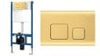 Potinklinis wc rėmas Rea Light Gold цена и информация | Klozetai | pigu.lt