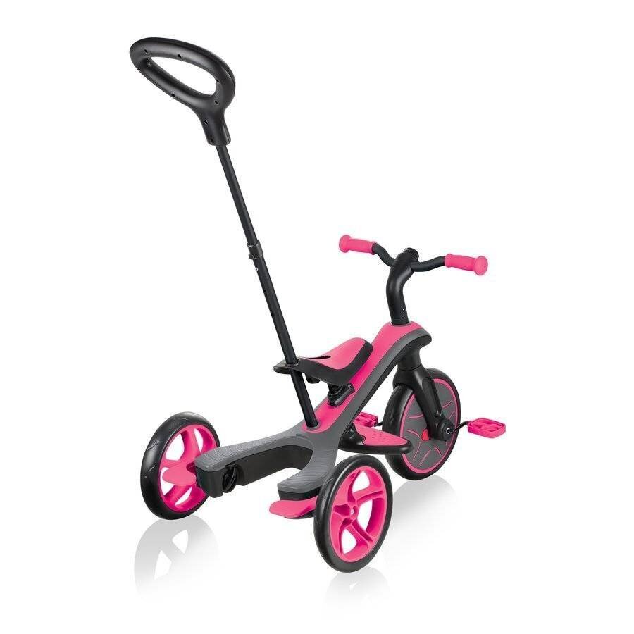 Paspirtukas Globber Trike Explorer 4in1, rožinis, 632-110 kaina ir informacija | Triratukai | pigu.lt