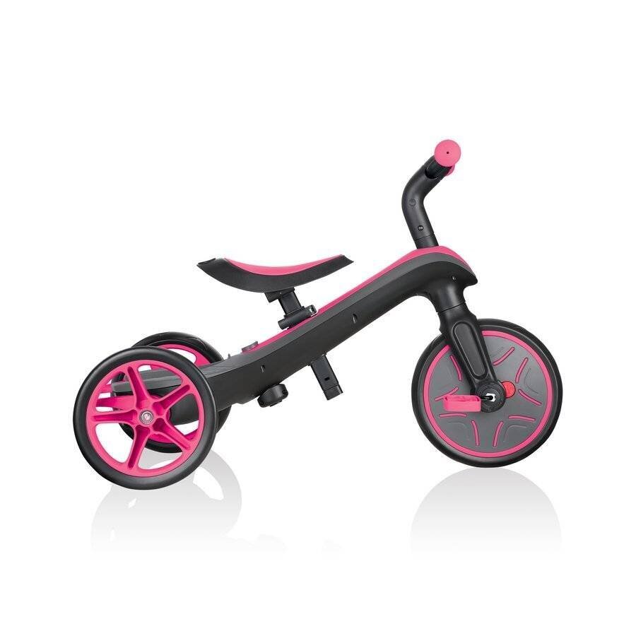 Paspirtukas Globber Trike Explorer 4in1, rožinis, 632-110 kaina ir informacija | Triratukai | pigu.lt