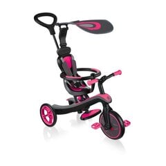 Самокат Globber Trike Explorer 4в1, розовый, 632-110 цена и информация | Трехколесные велосипеды | pigu.lt