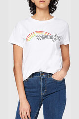 Marškinėliai moterims Wrangler Rainbow Tee W7ZBD3989, balti kaina ir informacija | Marškinėliai moterims | pigu.lt