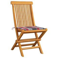 Sodo kėdės su languotomis pagalvėmis, 6 vnt, rudos kaina ir informacija | Lauko kėdės, foteliai, pufai | pigu.lt