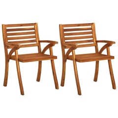 Sodo kėdės, 2 vnt, rudos kaina ir informacija | Lauko kėdės, foteliai, pufai | pigu.lt