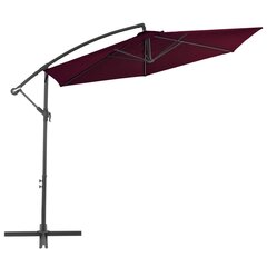 Gembės formos skėtis su aliuminio stulpu, 300 cm, raudonas kaina ir informacija | Skėčiai, markizės, stovai | pigu.lt