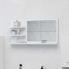 Vonios kambario veidrodis, 90x10,5x45 cm, baltas цена и информация | Шкафчики для ванной | pigu.lt