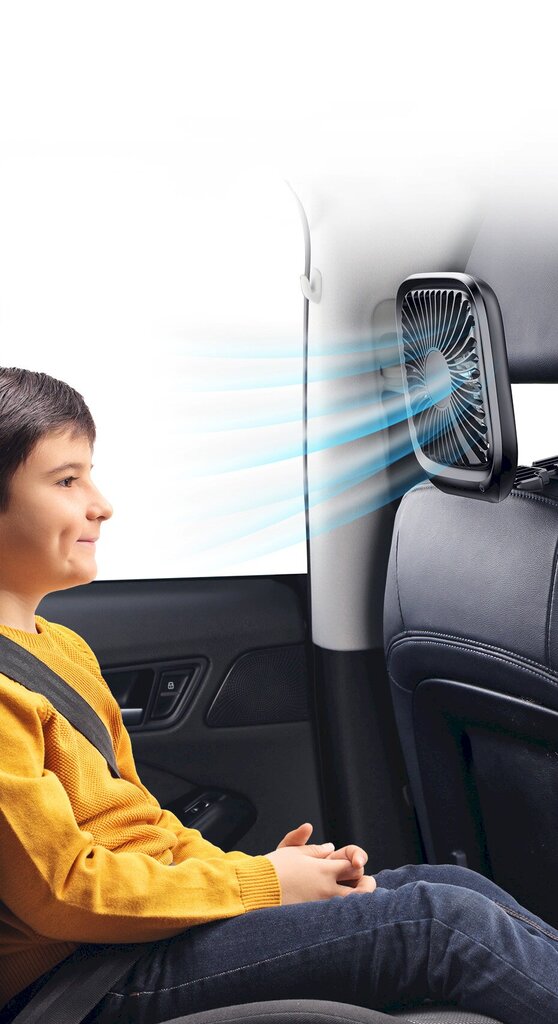Automobilio ir stalo ventiliatorius Baseus CXZD-01, juodas kaina ir informacija | Ventiliatoriai | pigu.lt