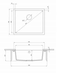 Deante granitinė virtuvinė plautuvė Deante Corda, ZQA_T10C, Anthracite цена и информация | Раковины на кухню | pigu.lt