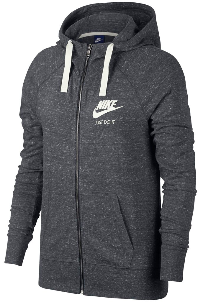 Džemperis moterims Nike NSW Gym VNTG Hoodie FZ, pilkas цена и информация | Džemperiai moterims | pigu.lt