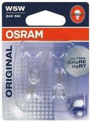 Автомобильная лампа Osram OS2845-02B 5 W Грузовик 24 V W5W цена и информация | Автомобильные лампочки | pigu.lt