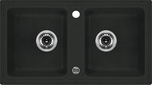 Deante granitinė virtuvinė plautuvė Deante Zorba ZQZ G203, Metallic graphite kaina ir informacija | Virtuvinės plautuvės | pigu.lt