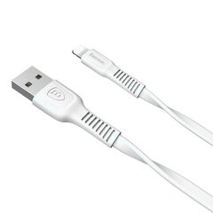 Krovimo/duomenų perdavimo laidas USB - Lightning Baseus 1m, 2A, baltas kaina ir informacija | Laidai telefonams | pigu.lt