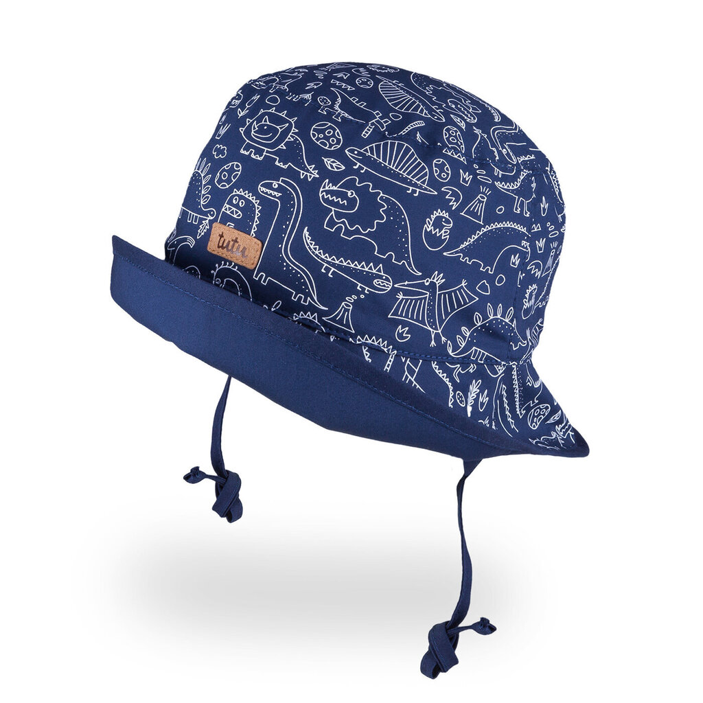 Vienguba kepurė-panama berniukams su raišteliais Tutu, mėlyna kaina ir informacija | Kepurės, pirštinės, šalikai berniukams | pigu.lt