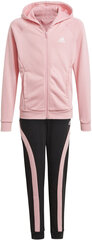 Adidas Cпортивные костюмы G Hooded Co Ts Black Pink цена и информация | Брюки для девочки, бирюзовые | pigu.lt