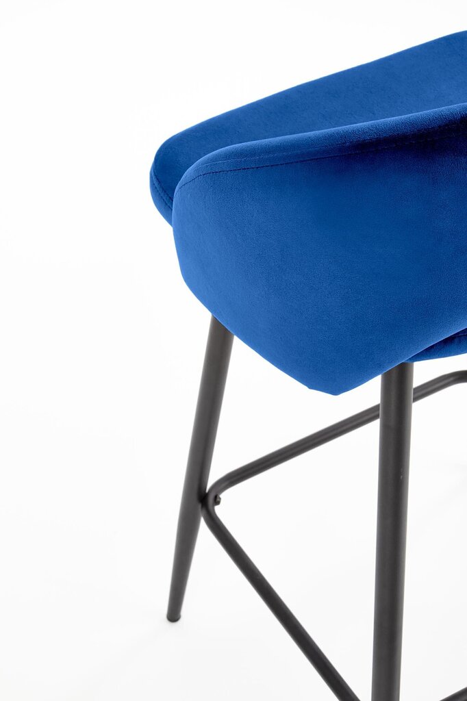 2-jų baro kėdžių komplektas Halmar H96, mėlynas/juodas kaina ir informacija | Virtuvės ir valgomojo kėdės | pigu.lt