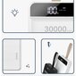 Išorinė baterija Dudao 30000 mAh 3x USB, su LED lempute, balta (K8s+ white) kaina ir informacija | Atsarginiai maitinimo šaltiniai (power bank) | pigu.lt