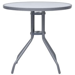 Sodo staliukas, 80 cm, pilkas kaina ir informacija | Lauko stalai, staliukai | pigu.lt
