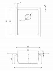 Deante granitinė virtuvinė plautuvė Deante Corda ZQA N10B, Nero цена и информация | Раковины на кухню | pigu.lt