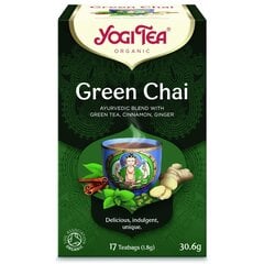 Yogi Tea Green Chai žalioji prieskoninė arbata, 17 vnt kaina ir informacija | Arbata | pigu.lt