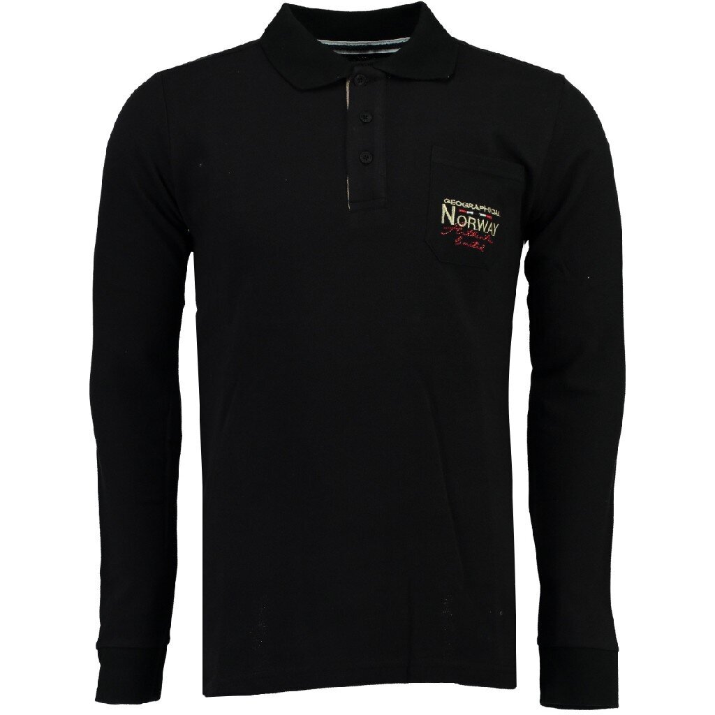 Polo marškinėliai vyrams Geographical Norway, Konstantine, juodi цена и информация | Vyriški marškinėliai | pigu.lt