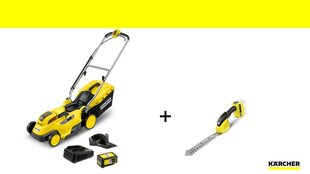 Комплект: аккумуляторная газонокосилка и триммер Karcher LMO 18-36 Battery Set + GSH 18-20 Battery цена и информация | Газонокосилки | pigu.lt