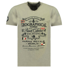 Marškinėliai vyrams Geographical Norway Jemium, pilki kaina ir informacija | Vyriški marškinėliai | pigu.lt