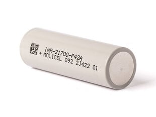 Аккумулятор Molicel INR21700-P42A 4000mAh - 45A цена и информация | Батарейки | pigu.lt