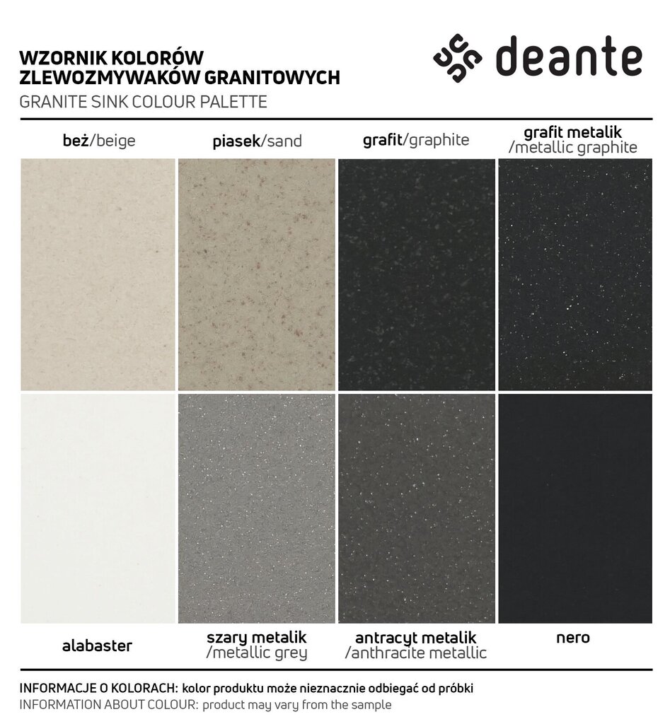 Deante granitinė virtuvinė plautuvė Deante Prime Bicolor ZSR G11T, Metallic graphite/anthracite kaina ir informacija | Virtuvinės plautuvės | pigu.lt