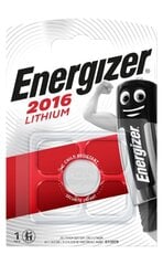 Батарейки ENERGIZER Lithium CR2016 3V B1, 90 mAh, 1 шт. цена и информация | Батарейки | pigu.lt