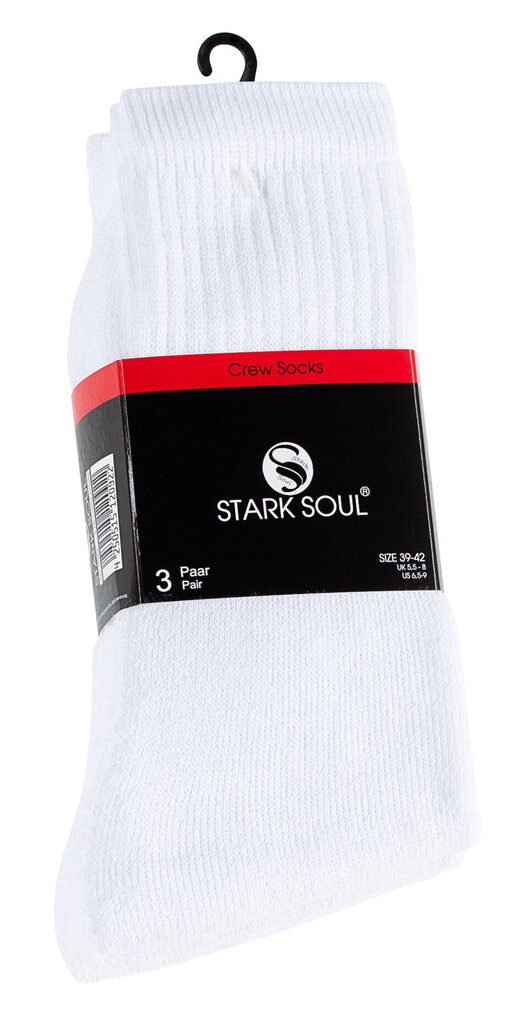Sportinės kojinės vyrams Stark Soul Essential 2092, 3 poros, baltos цена и информация | Vyriškos kojinės | pigu.lt