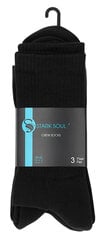 Мужские спортивные носки из чесаного хлопка Stark Soul, 3 пары, черные цена и информация | Мужские носки | pigu.lt