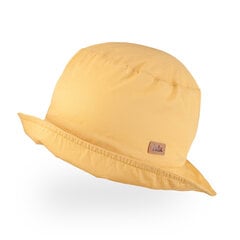 Vienguba kepurė-panama mergaitėms TuTu, geltona kaina ir informacija | Kepurės, pirštinės, šalikai mergaitėms | pigu.lt