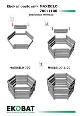 Компостный ящик Maxisilo 700 цена и информация | Уличные контейнеры, контейнеры для компоста | pigu.lt