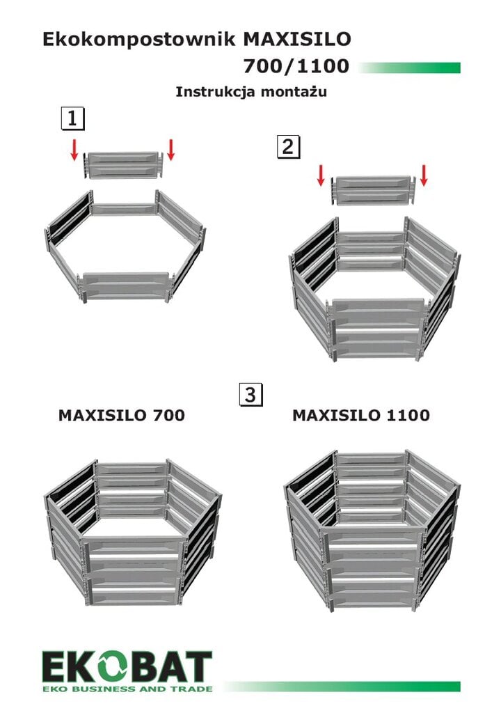 Komposto dėžė Maxisilo 700 kaina ir informacija | Komposto dėžės, lauko konteineriai | pigu.lt