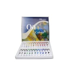 Aliejinių dažų rinkinys Oil Colour 12 ml, 24 spalvos kaina ir informacija | Piešimo, tapybos, lipdymo reikmenys | pigu.lt